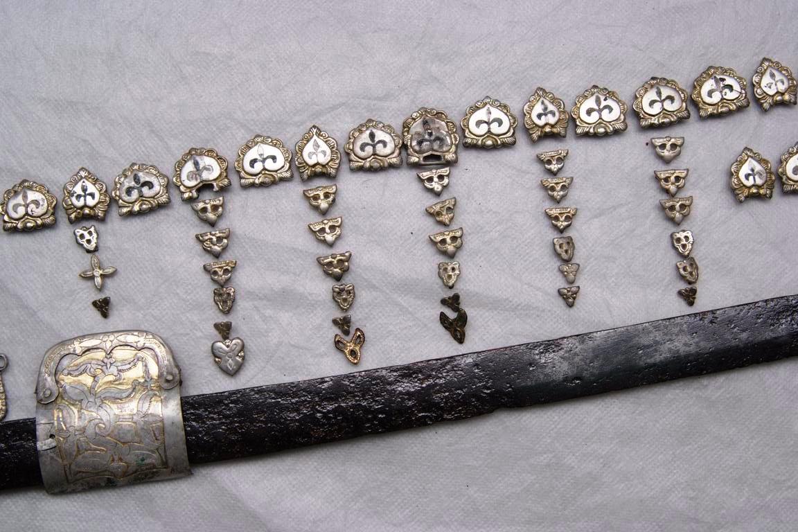 Sabre with silver fittings with floral ornaments